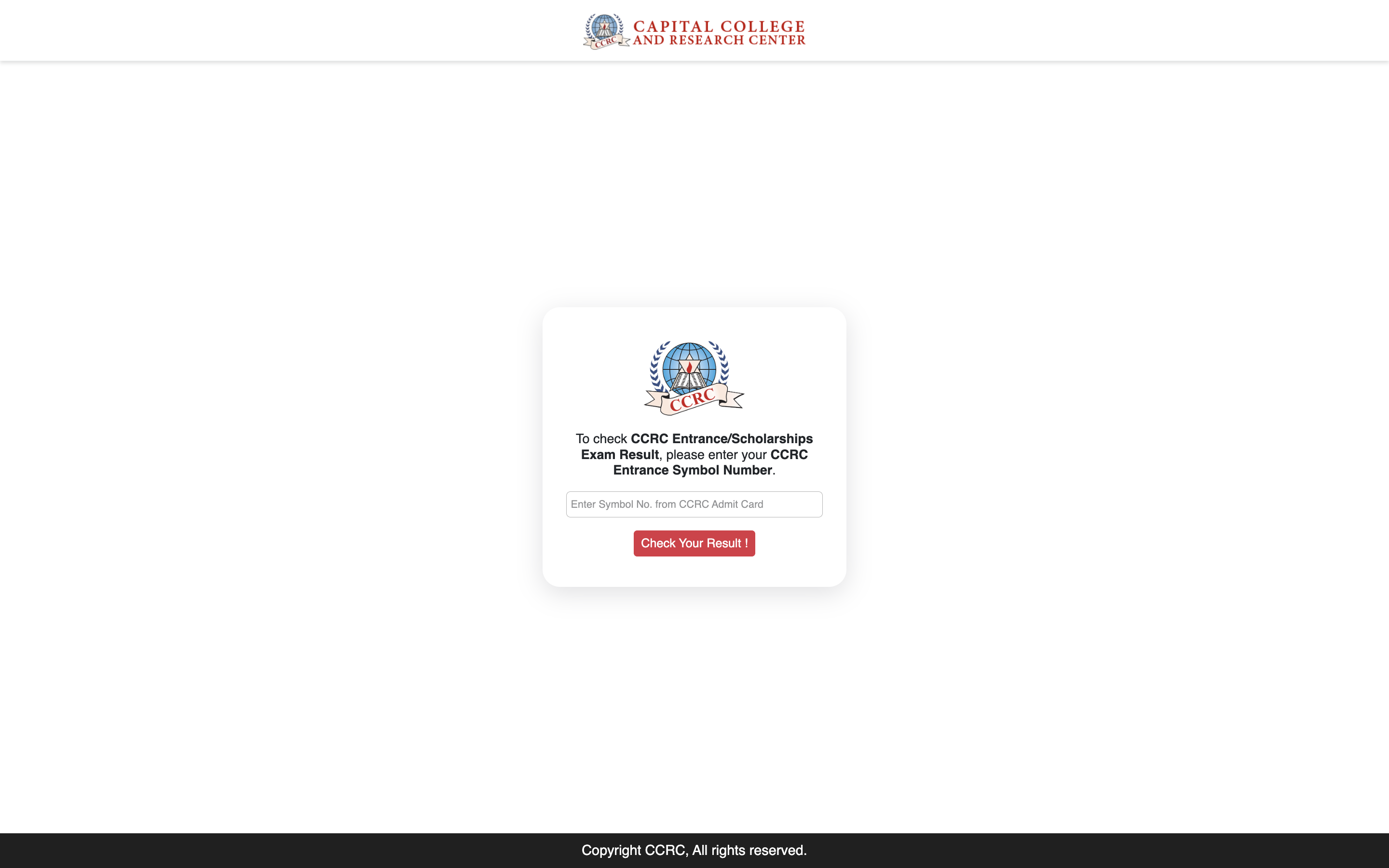CCRC Entrance Result